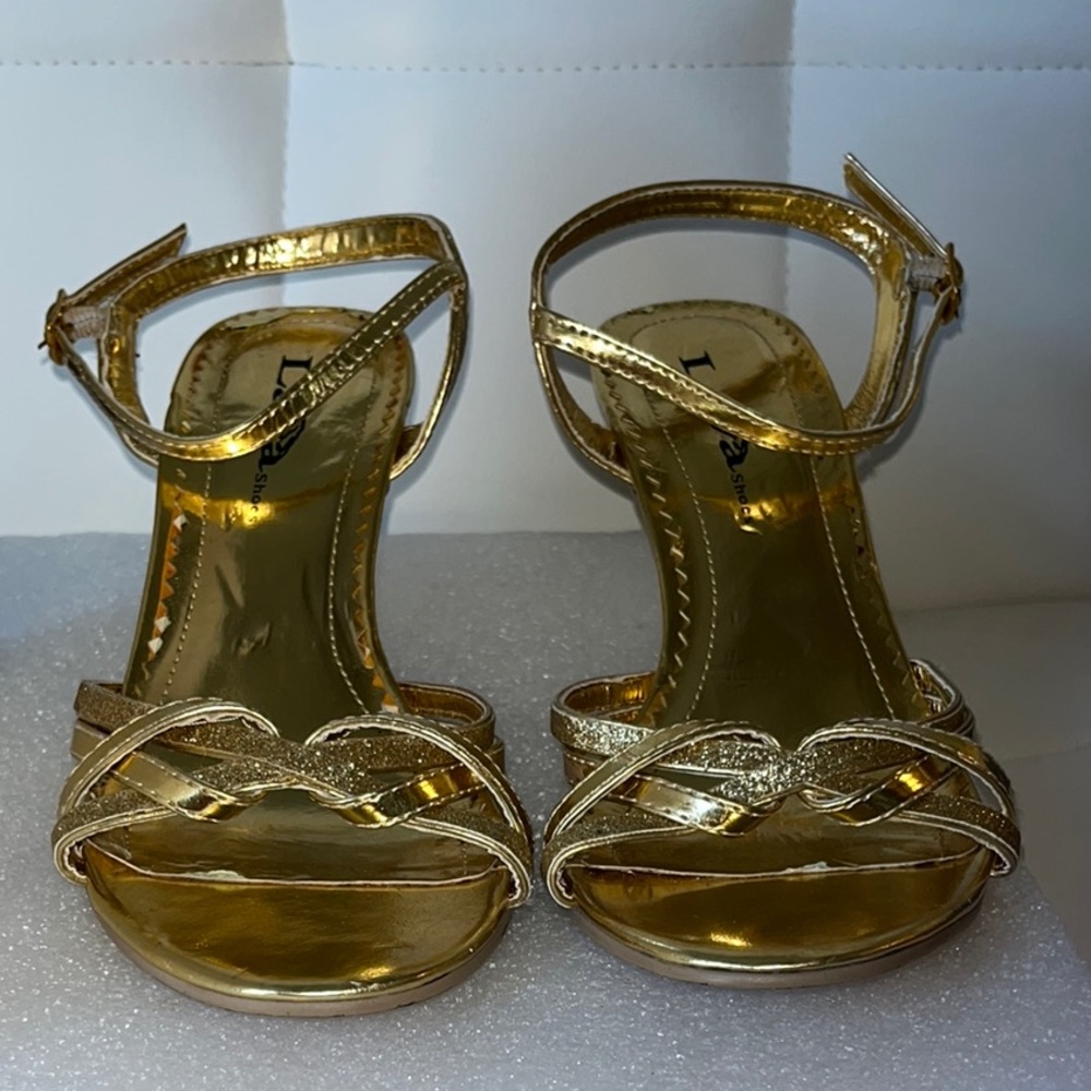 Gold Strappy Sandals